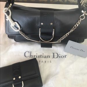 Christian Dior leather shoulder bag